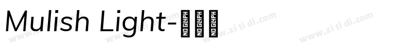 Mulish Light字体转换